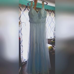 Baby blue flowy gown
